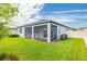 Private, screened-in porch off a well-maintained yard with lush green grass at 12916 Brookside Moss Dr, Riverview, FL 33579