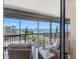 Enjoy this spacious balcony with city and water views, plus comfortable seating for relaxing outdoors at 1460 Gulf Blvd # 509, Clearwater Beach, FL 33767