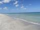 Serene beach with gentle waves, light sand, and clear blue skies overhead at 1460 Gulf Blvd # 509, Clearwater Beach, FL 33767