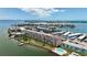 Aerial view features waterfront Shorecrest community and surrounding waterways at 1847 Shore S Dr # 204, South Pasadena, FL 33707