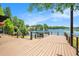 Lakeside deck featuring stainless steel railings and beautiful lake view at 2347 Foggy Ridge Pkwy, Land O Lakes, FL 34639