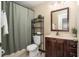 Bathroom with a vanity, shower, and toilet at 2347 Foggy Ridge Pkwy, Land O Lakes, FL 34639