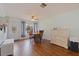 The dining room includes an decorative storage cabinet and seamlessly blends the dining area for a comfortable gathering space at 2616 Fairway S Ave, St Petersburg, FL 33712
