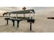 Beach pavilion with picnic tables, charcoal grills, and beachfront access at 3506 Seaway Dr, New Port Richey, FL 34652