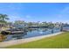 Waterfront lot with dock and lift on a canal, offering easy access for boating and water activities at 3506 Seaway Dr, New Port Richey, FL 34652