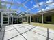 Spacious screened-in lanai with ample natural light, and an expansive concrete floor for versatile outdoor living at 3647 Lake St George Dr, Palm Harbor, FL 34684