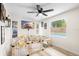 Bonus room featuring a TV, and baby accessories with a view of the pool at 416 Graham Dr, Clearwater, FL 33765