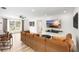 The open-concept living area features stylish modern touches and plenty of room at 416 Graham Dr, Clearwater, FL 33765
