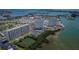Stunning aerial view of high-rise buildings with waterfront access and picturesque city skyline at 7050 Sunset S Dr # 912, South Pasadena, FL 33707