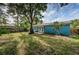 Fenced backyard featuring mature trees and a well-maintained lawn at 9101 86Th Ave, Seminole, FL 33777