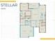Floor plan featuring the layout of the house, including the rooms, bathrooms, and garages at 10388 Sun Isle Dr, Englewood, FL 34223