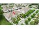 This aerial view shows the townhome's prime location within a well-maintained community at 10425 Yellow Spice Ct, Riverview, FL 33578