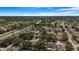 Extensive aerial view displaying a residential neighborhood with mature trees, roadways, and surrounding green spaces at 13215 Beechberry Dr, Riverview, FL 33579