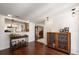 Hardwood floors and decorative shelving welcome you into this lovely home at 1431 Normandy Ln, Palm Harbor, FL 34683