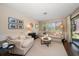 Cozy living room with comfortable seating and lots of natural light at 1431 Normandy Ln, Palm Harbor, FL 34683