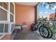 Balcony with seating, bicycles and view of the surrounding area at 1810 E Palm Ave # 5114, Tampa, FL 33605