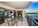 Spacious balcony with beautiful water views and comfortable outdoor seating at 19531 Gulf Blvd # 604, Indian Shores, FL 33785
