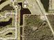 An aerial view of the property's location within a neighborhood near a wooded area at 13334 Palmera Vista Dr, Riverview, FL 33579
