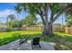 Backyard with a patio and a mature tree at 1545 Illinois Rd, Clearwater, FL 33756