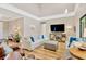 Spacious living room with high ceilings and comfortable seating arrangement at 16419 Chapman Crossing Dr, Lithia, FL 33547