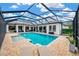 Beautiful pool with a screened in enclosure and patio, lounge chairs at 16419 Chapman Crossing Dr, Lithia, FL 33547