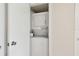 Convenient stacked washer and dryer in a closet at 2430 Florentine Way # 46, Clearwater, FL 33763