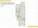 Cascadia floor plan showcasing the layout with owner's suite, bedrooms, gathering room, kitchen, den, and garage at 27156 Capri Shores Cir, Englewood, FL 34223