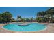 Relaxing pool area with a central island feature, perfect for enjoying a refreshing swim on a sunny day at 305 Bluewater Falls Ct, Apollo Beach, FL 33572