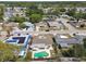 A residential neighborhood with green trees and lawns with houses and swimming pools visible at 3514 Truman Dr, Holiday, FL 34691