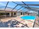 Beautiful pool featuring a screened enclosure and access to indoor and outdoor areas at 6056 Fall River Dr, New Port Richey, FL 34655