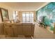 Bright living room with tile floors and a beautiful mural at 6060 Shore S Blvd # 200, Gulfport, FL 33707