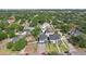 Wide aerial view of a neighborhood with lush greenery and a mix of single-Gathering homes at 714 S Lois Ave, Tampa, FL 33609