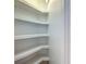 Custom shelving offers abundant storage space in a walk-in closet at 9308 Fairway Lakes Ct, Tampa, FL 33647
