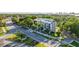 Aerial view of multi-story home with nice landscaping in a desirable location at 98 W Davis Blvd, Tampa, FL 33606
