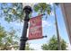 Welcome to Tarpon Springs, Florida est. 1887 street banner on a decorative lamppost, with lush green foliage at 1019 Goshen Rd, Tarpon Springs, FL 34689