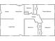 Detailed floor plan showcasing the layout, including the living room, kitchen, bedrooms, and bathroom at 125 80Th N Ave, St Petersburg, FL 33702