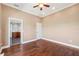 Bright bedroom with wood floors and neutral walls at 139 Wall St, Redington Shores, FL 33708