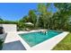 Backyard pool with clear blue water and landscaped surroundings at 14705 Canopy Dr, Tampa, FL 33626
