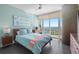 Light-filled bedroom with water views, stylish decor, and modern furnishings at 175 1St S St # 2005, St Petersburg, FL 33701