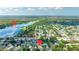 Aerial view highlighting the proximity of Taylor Park, nearby lake and surrounding community at 1758 Southview Rd, Largo, FL 33770