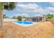 Exterior view of the pool, backyard, and screened-in porch area at 1758 Southview Rd, Largo, FL 33770
