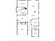 Detailed floor plan showcasing the layout of the house, including the kitchen, living room, and bedrooms at 20146 Heritage Point Dr, Tampa, FL 33647