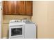 Convenient laundry room featuring a modern washer and dryer at 2613 Bonterra Blvd, Valrico, FL 33594