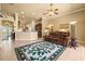 The open-concept living room flows into the kitchen, and features plenty of natural light at 2613 Bonterra Blvd, Valrico, FL 33594
