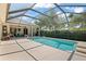 Beautiful screened-in pool with expansive patio space, perfect for outdoor entertaining at 3009 Sheehan Dr, Land O Lakes, FL 34638