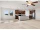 Open concept kitchen with an island and stainless steel appliances, open to the living area at 626 15Th Nw Ave, Ruskin, FL 33570