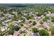 An aerial perspective of a neighborhood, highlighting the property's placement among tree-lined streets and well-kept lawns at 630 48Th N Ave, St Petersburg, FL 33703