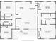 Detailed floor plan outlining dimensions for the bedrooms, kitchen, living room, and bathrooms of the property at 8805 Van Fleet Rd, Riverview, FL 33578