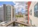 Enjoy panoramic downtown views from this modern condo balcony, perfectly situated in the heart of the city at 1120 E Kennedy Blvd # 615, Tampa, FL 33602