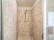 Shower stall with tiled walls and adjustable shower head at 1120 E Kennedy Blvd # 615, Tampa, FL 33602